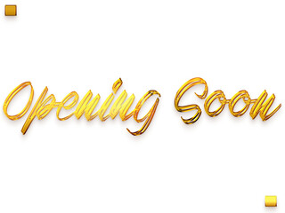 Opening Soon Gold Out Line  Typography Text Transparent PNG