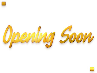 Opening Soon Gold Typography Text Transparent PNG