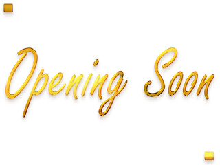 Opening Soon Gold Stylish Cursive Typography Text Transparent PNG