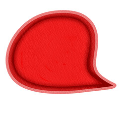 Watercolor Red frame speech bubble.	
