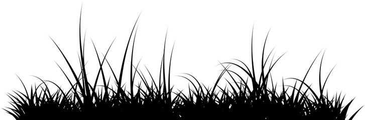 grass silhouette black
