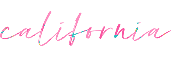 An isolated illustration of calligraphic lettering California. California handwritten calligraphy name of USA state. Hand drawn brush calligraphy.