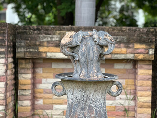 sculpture in the street of lampang, Thailand