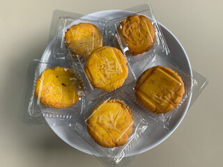 Cupcake is an Indonesian traditional snack of steamed sponge cupcake