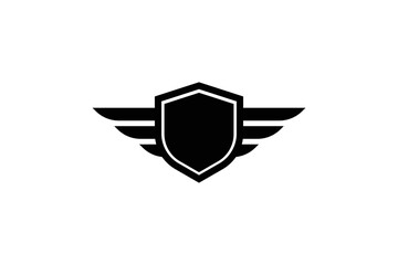 Minimal Awesome Trendy Professional Creative Safety Fly icon Logo Design Template On Black Background