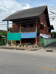 old traditional architecture in Lampang, Thailand