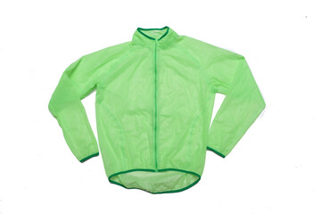 green sports windbreaker on a white background © KatyaPulka