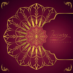 Ornamental Luxury mandala pattern background design vector with golden arabesque east style