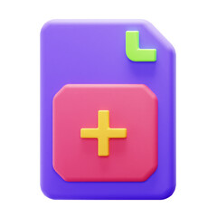 3D Render New Add File Icon