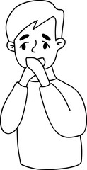 Man  in shock, emotion