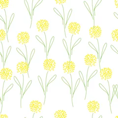 Foto op Plexiglas Natural tropical flowers as seamless fashion print. Suit for illustration, wallpaper, fabric print. © LIU KONG