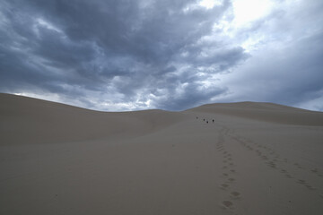 Fototapeta na wymiar Le site de Sand Dunes sur la Highway 50 aux USA