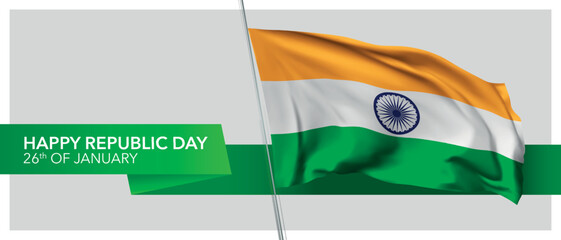 India republic day vector banner, greeting card