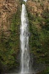 View of Wli waterfall, 80 meters high. The highest in West Africa. Located in Hohoe village, Volta region. Ghana.