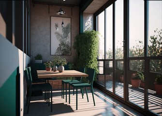 Obraz premium architectural visualization of luxury balcony