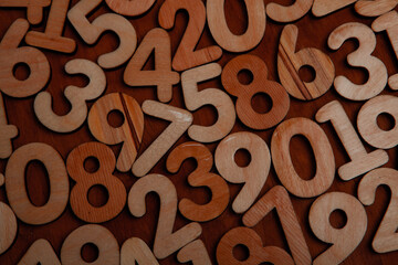 Background of numbers. from zero to nine. Numbers texture. Finance data concept. Mathematic....