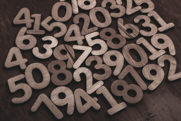 Background of numbers. from zero to nine. Numbers texture. Finance data concept. Mathematic....