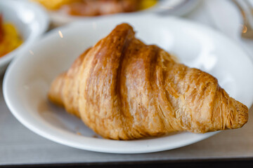 Freshly baked croissants for breakfast
