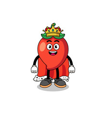 Mascot Illustration of chili pepper king