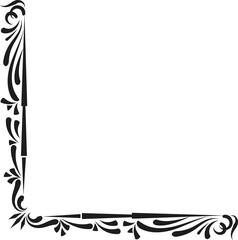 Fototapeta premium Decorative elements, border line illustration