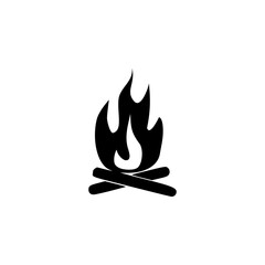 Campfire firewood hand drawn icon