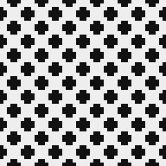 Abstract seamless fashion trend pattern fabric textures, black and white pattern, pixel art vector monochrome illustration. Design for web and mobile app.