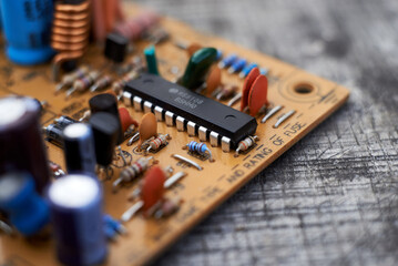 Fragment of power supply motherboard