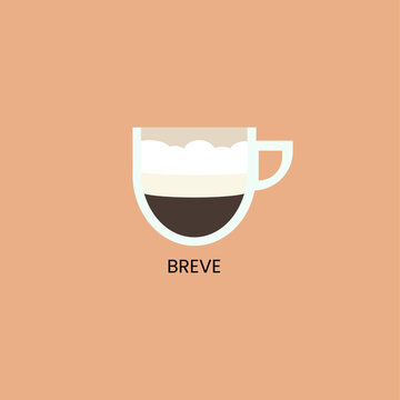 Delicious breve icon. Drink vector illustration design
