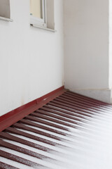 roof of a house covered with snow.