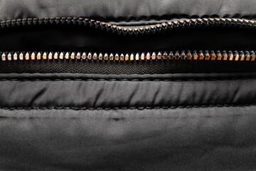 close-up shot of a fragment of a zipper lock.
