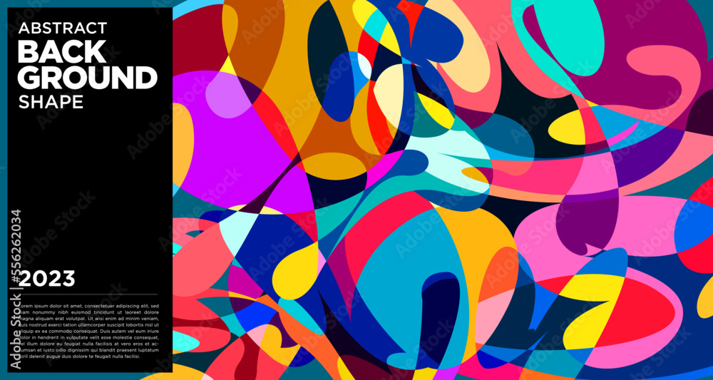 Poster vector colorful abstract wave and fluid background vector 2023
