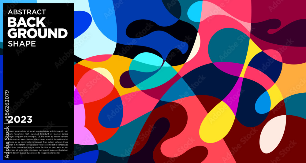 Aufkleber Vector colorful abstract wave and fluid background vector 2023