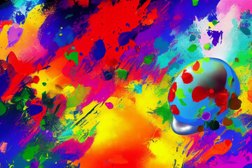 Paint splash art