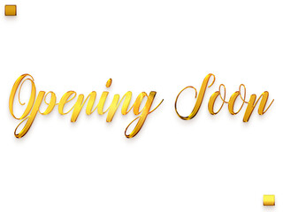 Opening Soon Invitation of Transparent PNG Gold Grunge Typography Text