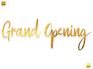 Opening Soon Invitation of Transparent PNG Gold Cursive Typography Text