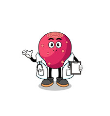 Cartoon mascot of prickly pear doctor