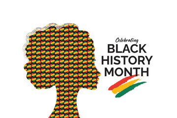 Black history month celebrate. Vector illustration design graphic black history month.