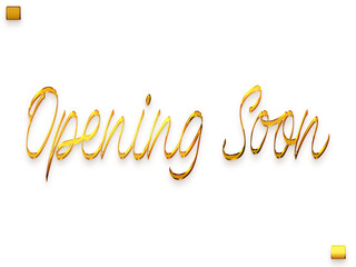 Opening Soon Invitation of Transparent PNG Gold Grunge Typography Cursive Text