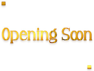 Opening Soon Invitation of Transparent PNG Gold Bold Calligraphy  Text