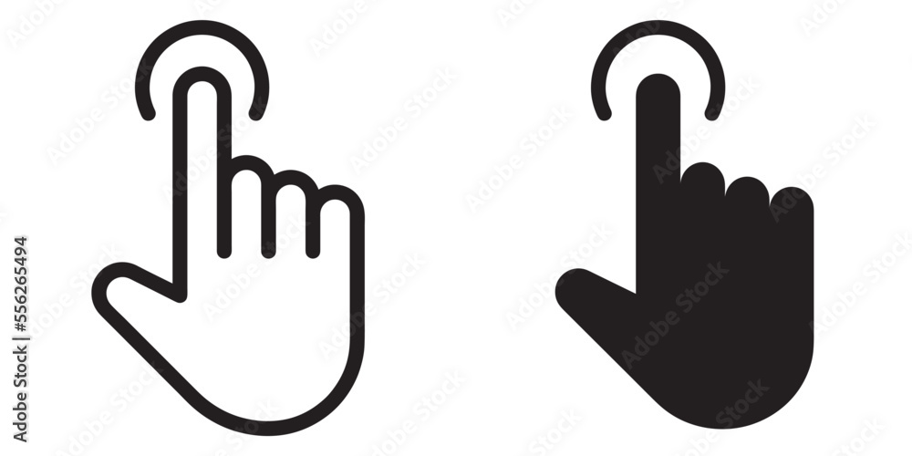 Poster ofvs273 outlinefilledvectorsign ofvs - cursor vector icon . click sign . hand symbol . mouse pointer