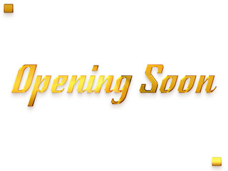 Opening Soon Invitation of Transparent PNG Gold Bold Calligraphy  Text
