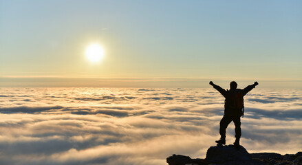 The Man Watching the Wonderful Sunrise