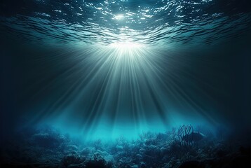 Fototapeta na wymiar background, underwater, light, shine, ray, water, surface, ripple, wave, beautiful, ocean, sea, coral, reef, 