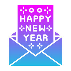 Invitation Glyph Gradient Icon