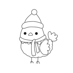 christmas chicken outline