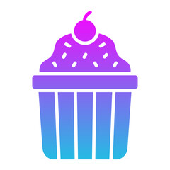 Muffin Glyph Gradient Icon