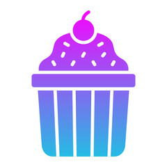 Muffin Glyph Gradient Icon
