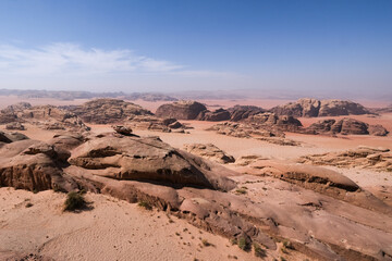 Fototapeta premium Le désert du Wadi Rum en Jordanie