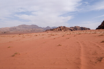 Fototapeta na wymiar Le désert du Wadi Rum en Jordanie