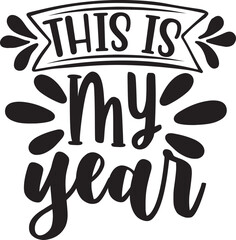 happy New Year Svg Design